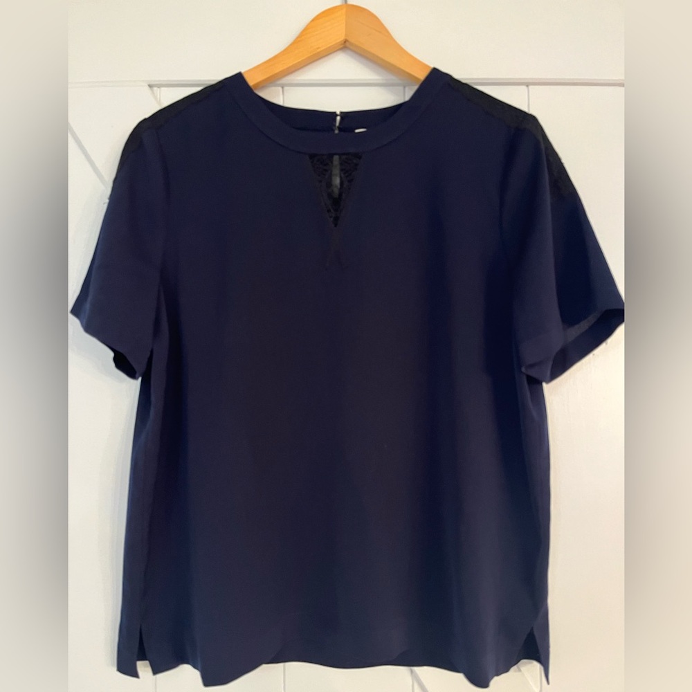 J. Crew Navy Short Sleeve Top